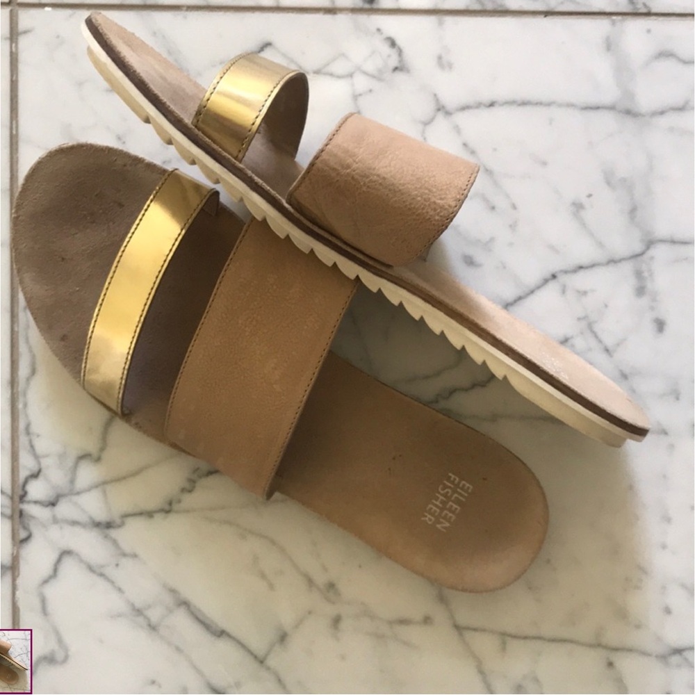 Eileen Fisher two toned sandals.
